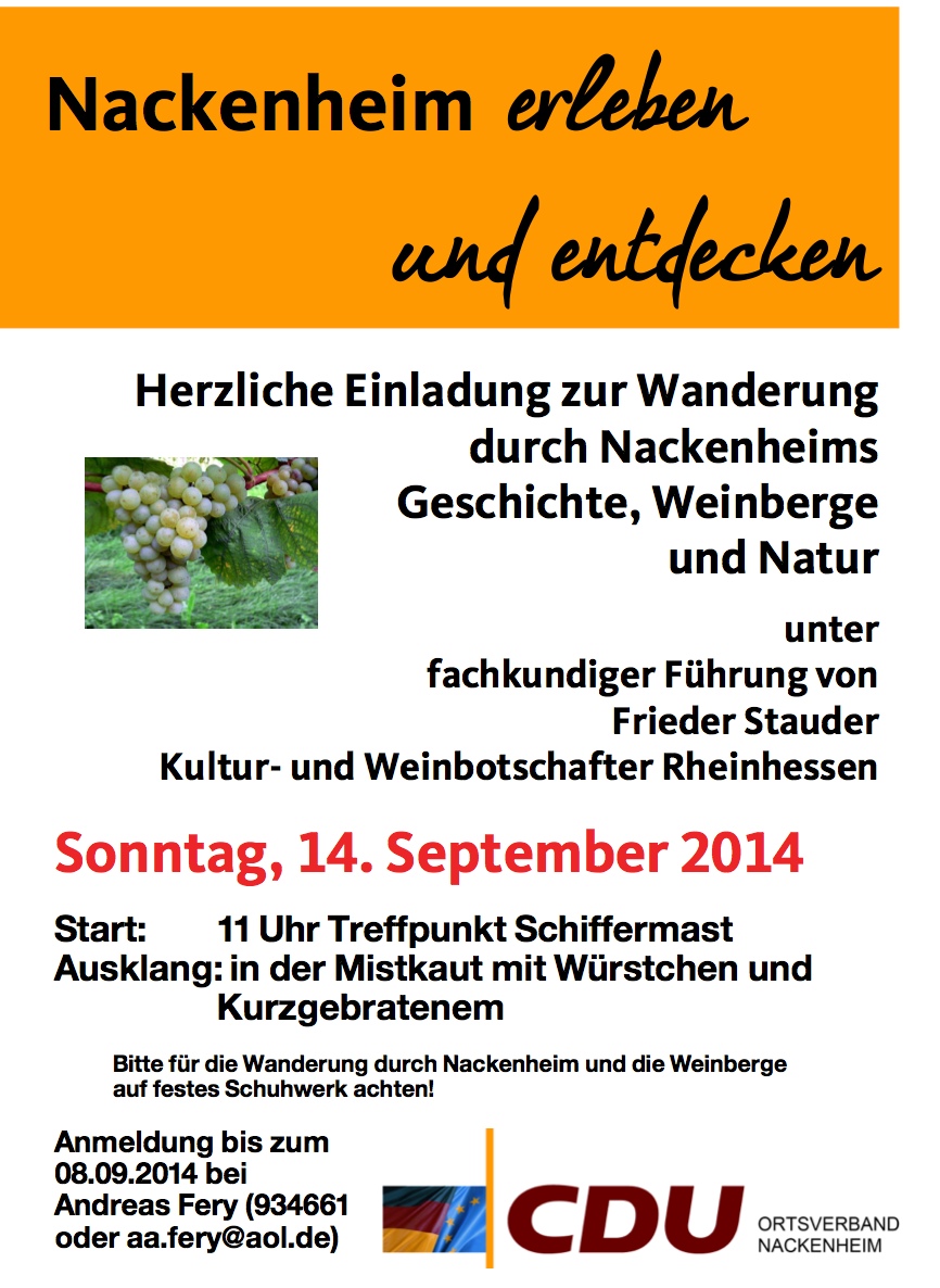 CDU Weinwanderung September 2014